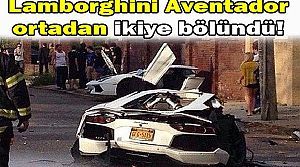 Kaza Yapan Lamborghini Aventador İkiye Bölündü!