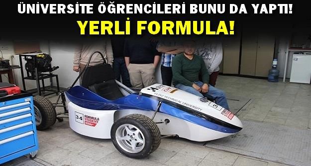 Yerli Formula Aracı Üniversiteli Gençlerden