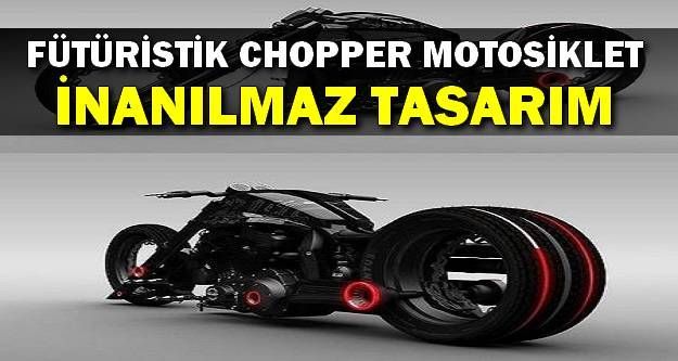 Fütüristik Chopper Motosiklet Tasarımı